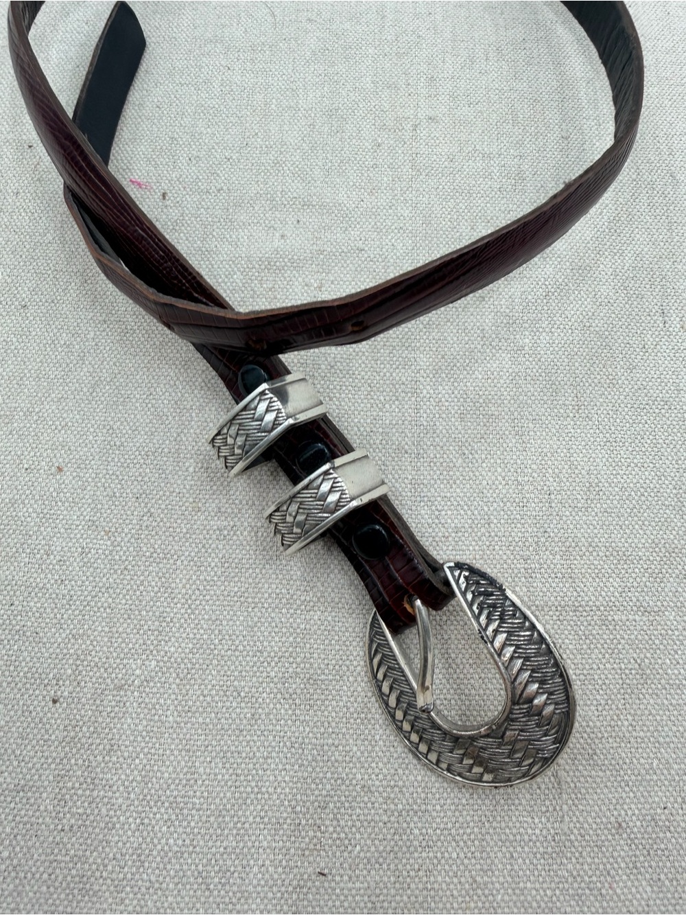 Black Italian Leather Belt